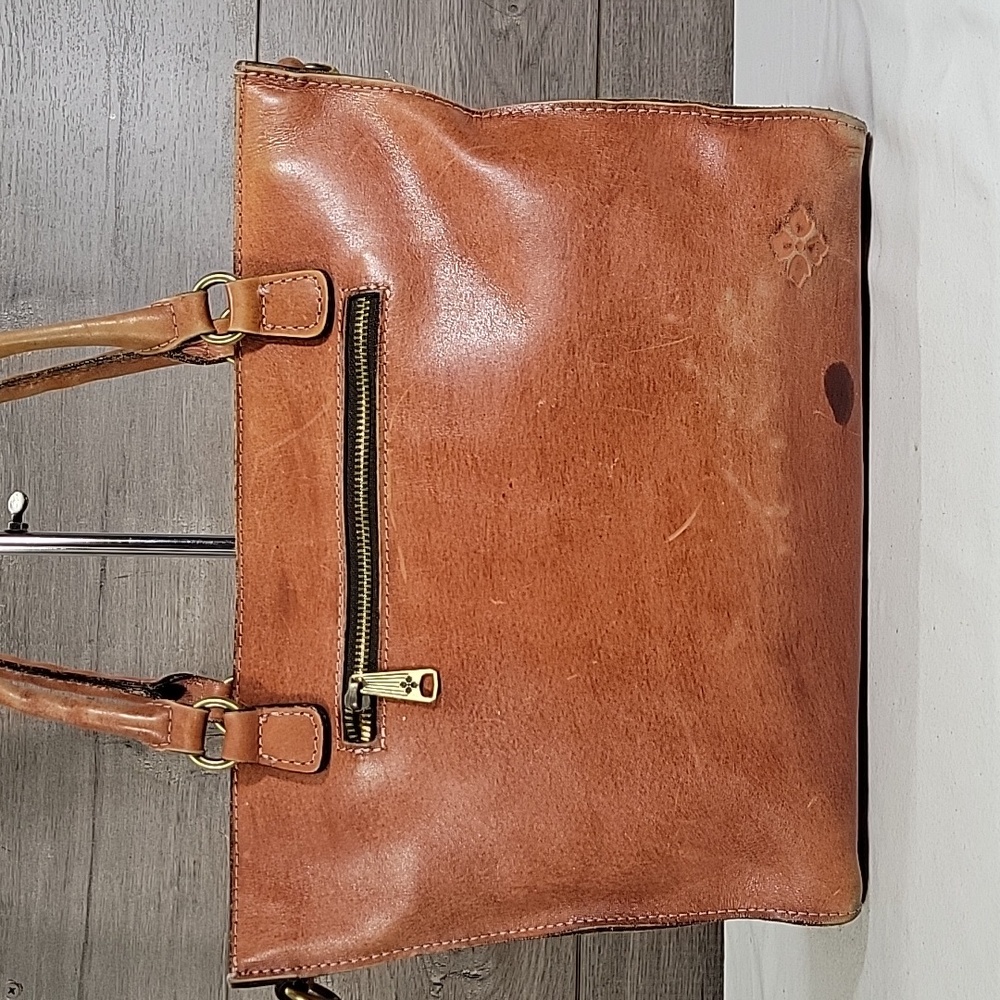 Patricia Nash Tooled Floral Leather Tote in Cognac Brown - Picture 4 of 16